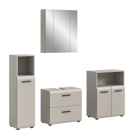 Badezimmer-Set >Ice< in Kaschmir - 180x185x30cm (BxHxT)