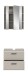 Badezimmer-Set >Ice< in Kaschmir - 60x185x30cm (BxHxT)