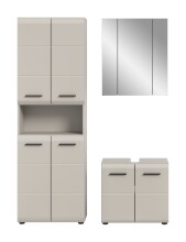 Badezimmer-Set >Ice< in Kaschmir - 135x185x30cm...