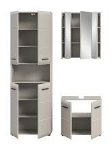 Badezimmer-Set >Ice< in Kaschmir - 135x185x30cm (BxHxT)