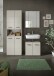Badezimmer-Set >Ice< in Kaschmir - 135x185x30cm (BxHxT)