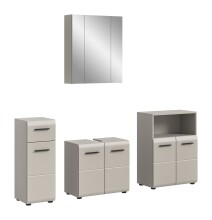 Badezimmer-Set >Ice< in Kaschmir - 180x185x30cm...