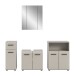 Badezimmer-Set >Ice< in Kaschmir - 180x185x30cm (BxHxT)