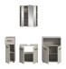 Badezimmer-Set >Ice< in Kaschmir - 180x185x30cm (BxHxT)