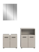 Badezimmer-Set >Ice< in Kaschmir - 135x185x30cm...