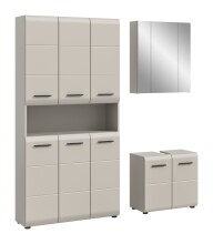 Badezimmer-Set >Ice< in Kaschmir - 165x185x30cm...