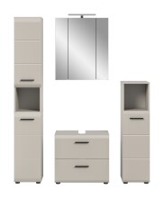 Badezimmer-Set >Ice< in Kaschmir - 150x185x30cm...