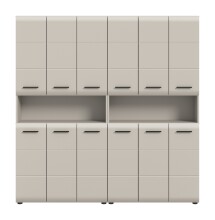 Badezimmer-Set >Ice< in Kaschmir - 180x185x30cm...
