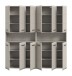 Badezimmer-Set >Ice< in Kaschmir - 180x185x30cm (BxHxT)