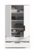 Garderobenschrank >Kopenhagen< in Weiß - 80x140x37cm (BxHxT)