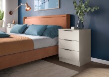 Nachtkommode >Kopenhagen< (2er-Set) in Kaschmir - 45x60x40cm (BxHxT)