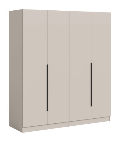 Kleiderschrank >Kopenhagen< in Kaschmir - 160x181x52cm (BxHxT)