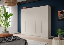 Drehtürenschrank >Kopenhagen< in Kaschmir - 200x181x52cm (BxHxT)