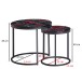 Satztisch >WL6.251< (2er-Set) in Marmor Optik schwarz - 45x50 (HxD)