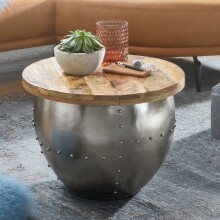 Couchtisch >WL6.310< mit Fach, in Mango, Massivholz...