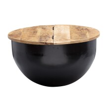 Couchtisch >WL6.323< in Mango / Schwarz, Massivholz...