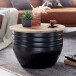 Couchtisch >WL6.324< in Mango / Schwarz, Massivholz / Metall - 41x60cm (HxD)