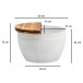 Couchtisch >WL6.328< in Mango / Weiß, Massivholz / weiss - 36x60cm (HxD)