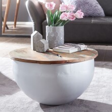 Couchtisch >WL6.334< in Mango / Weiß,...