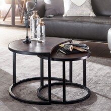 Satztisch >WL6.339< (2-teilig) in Mango Braun /...