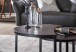 Satztisch >WL6.339< (2-teilig) in Mango Braun / Schwarz - 60x41x41 (BxHxT)
