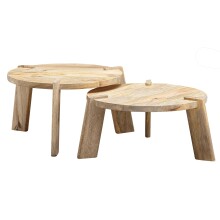 Satztisch >WL6.344< (2-teilig) in Mango, Massivholz...