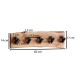 Garderobenleiste >WL6.358< in Akazie / schwarz - 60x17x9 (BxHxT)