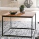 Couchtisch >WL6.361< in Akazie / schwarz, Massivholz / Metall - 60x41x60 (BxHxT)