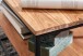 Couchtisch >WL6.363< in Akazie / schwarz, Massivholz / Metall - 60x41x60 (BxHxT)