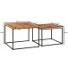 Satztisch >WL6.364< (2-teilig) in Akazie, Massivholz / Metall - 60x46x60 (BxHxT)