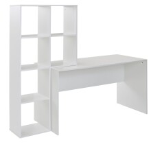 Regal-Schreibtisch >WL6.391< in Weiß,...