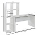 Regal-Schreibtisch >WL6.391< in Weiß, Holzwerkstoff - 170x144x59cm (BxHxT)