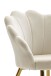 Sessel >WL6.438< in Weiß / Gold, Samt - 47,5x80x53cm (BxHxT)