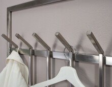 Wandgarderobe >WL6.442< in matt poliert, Metall - 60x100x8cm (BxHxT)