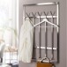 Wandgarderobe >WL6.442< in matt poliert, Metall - 60x100x8cm (BxHxT)