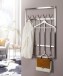 Wandgarderobe >WL6.442< in matt poliert, Metall - 60x100x8cm (BxHxT)