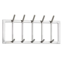 Wandgarderobe >WL6.443< in matt poliert, Metall -...
