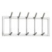 Wandgarderobe >WL6.443< in matt poliert, Metall - 65x30x10cm (BxHxT)