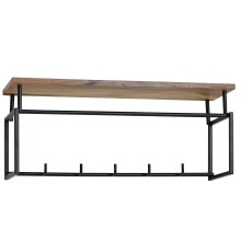 Wandgarderobe >WL6.450< in Mango, Massivholz /...