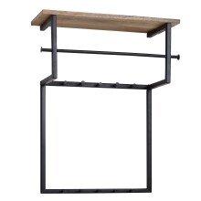 Wandgarderobe >WL6.452< in Mango / Schwarz -...