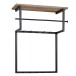 Wandgarderobe >WL6.452< in Mango / Schwarz - 60x76x26 (BxHxT)