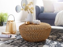 Couchtisch >WL6.456< in Gold, Aluminium - 30x60cm (HxD)