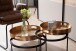 Satztisch >WL6.459< (2-teilig) in Gold / Schwarz, Metall - 45x38cm (HxD)