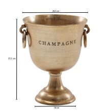 Sektkühler >WL6.467< in Gold Raw Finish, Aluminium - 38x29cm (HxD)