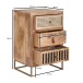 Nachtkommode >WL6.482< in Mango, Massivholz - 40x60x30cm (BxHxT)