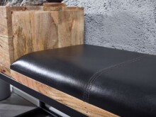 Sitzbank >WL6.483< in Mango / schwarz - 100x60x35 (BxHxT)