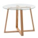 Couchtisch >WL6.494< in Eiche, Glas / Massivholz - 47x58cm (HxD)