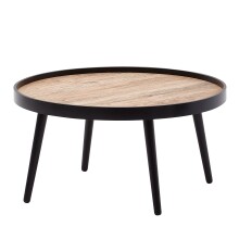 Couchtisch >WL6.496< in Schwarz, Holzwerkstoff -...