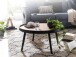 Couchtisch >WL6.496< in Schwarz, Holzwerkstoff - 40x76cm (HxD)