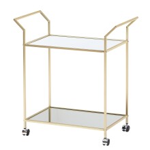 Servierwagen >WL6.505< in Gold, Metall / Glas -...